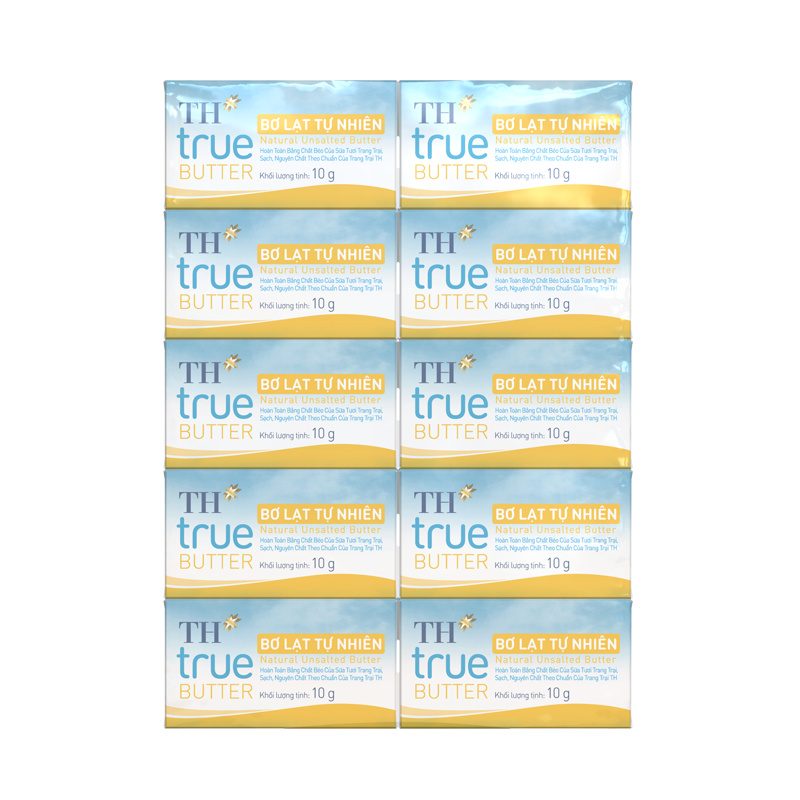 10 Gói Bơ lạt tự nhiên TH true BUTTER 10 g