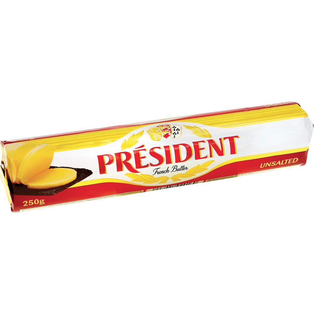 Bơ lạt cuộn Président 82% Chất Béo 250g