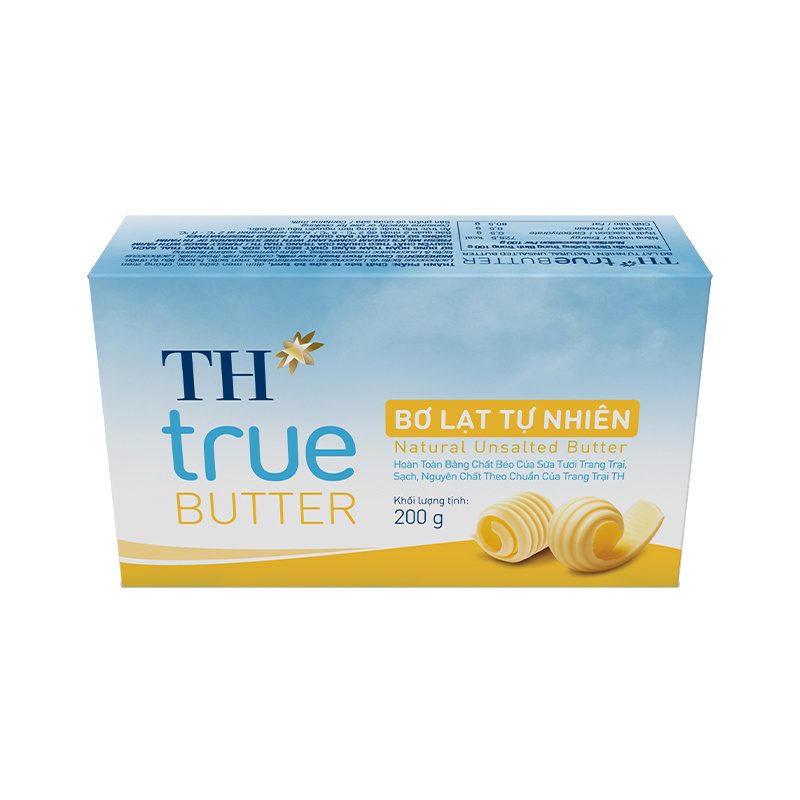Bơ lạt tự nhiên TH true BUTTER 200 g ảnh 3