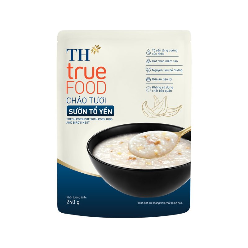 Cháo Tươi Sườn Tổ Yến TH true FOOD 240 g