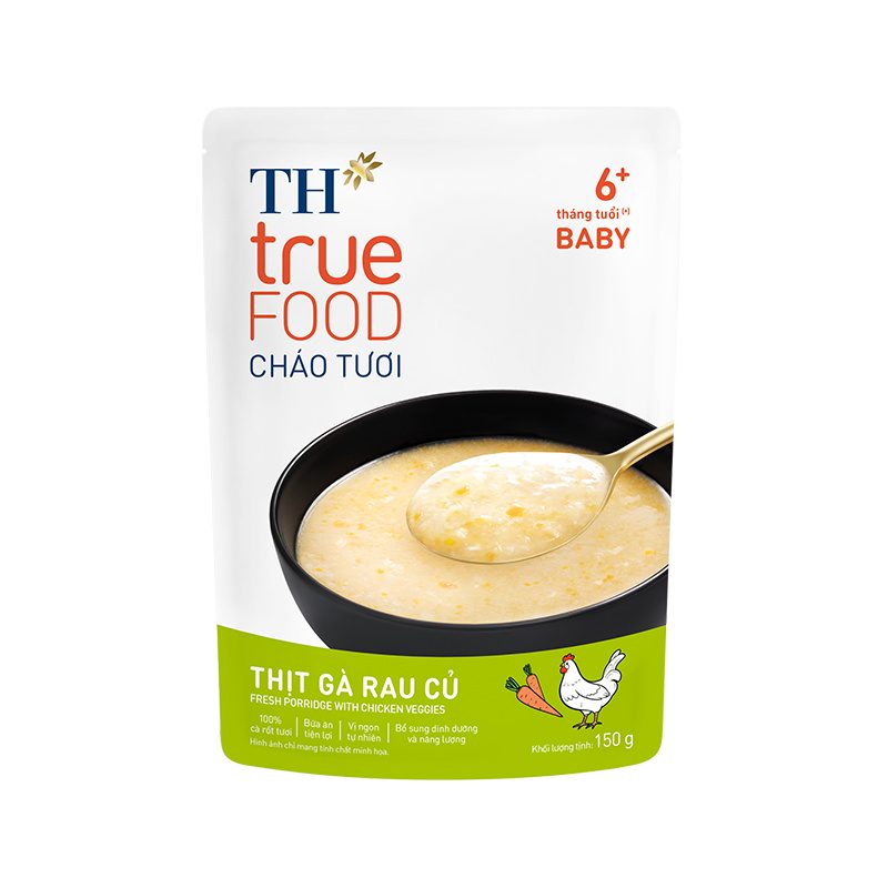 Gói Cháo Tươi Thịt Gà Rau Củ TH true FOOD 150 g