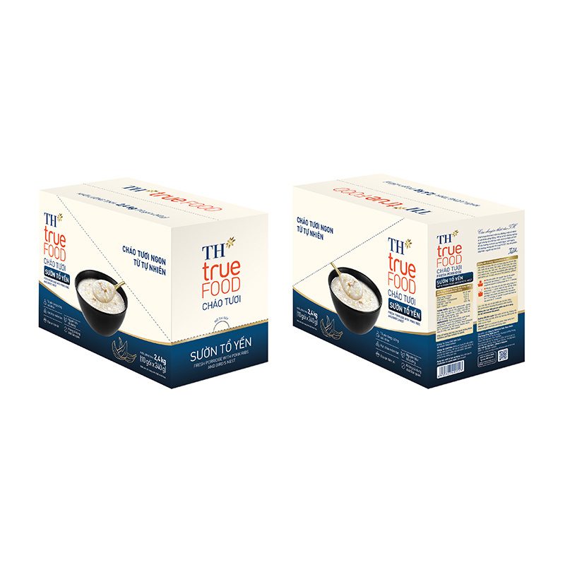Hộp 10 Gói cháo Tươi Sườn Tổ Yến TH true FOOD 240 g