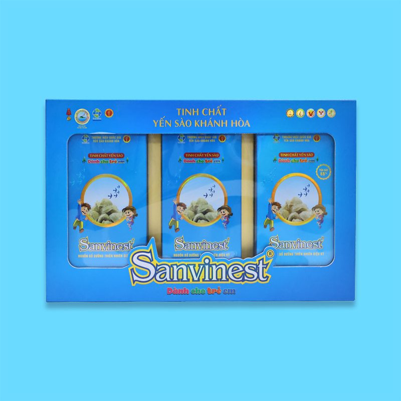 Hộp QT Tinh chất Yến sào Khánh Hòa Sanvinest dành cho trẻ em - 30 túi 25ml
