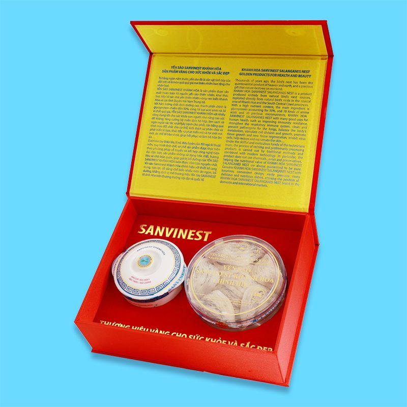 Hộp QT Yến sào Sanvinest Khánh Hòa chính hiệu nguyên tổ 50g