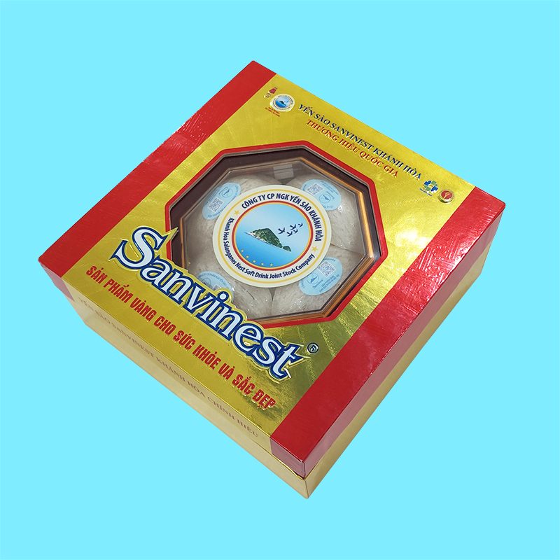 Hộp quà tặng Yến sào Sanvinest Khánh Hòa chính hiệu tinh chế dạng tổ - Hộp 20g