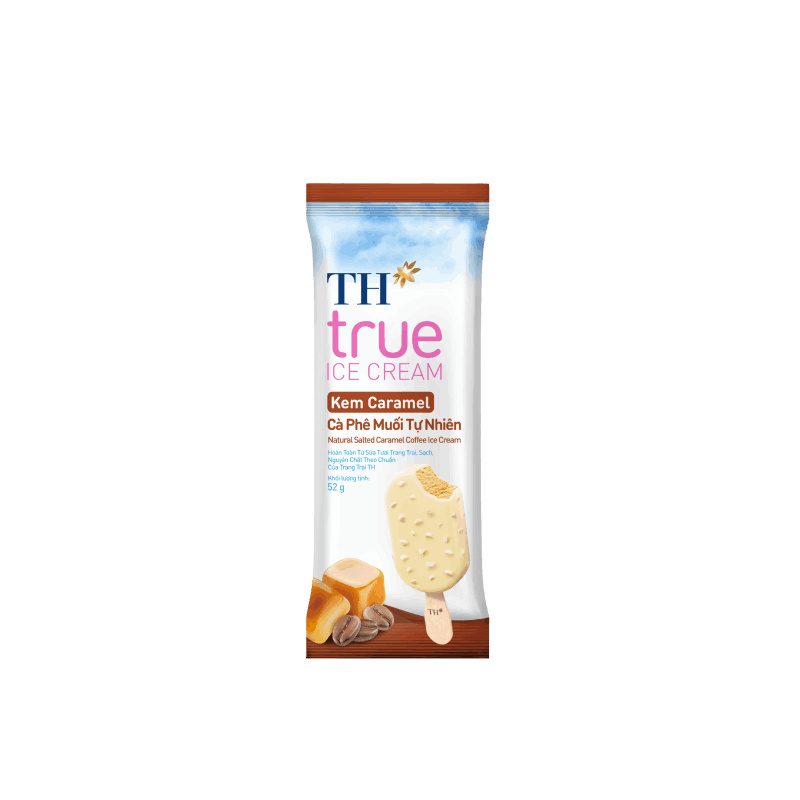 Kem Que Caramel Cà Phê Muối Tự Nhiên TH true ICE CREAM 52g