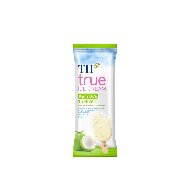 Kem Que Dừa Tự Nhiên TH true ICE CREAM 52 g