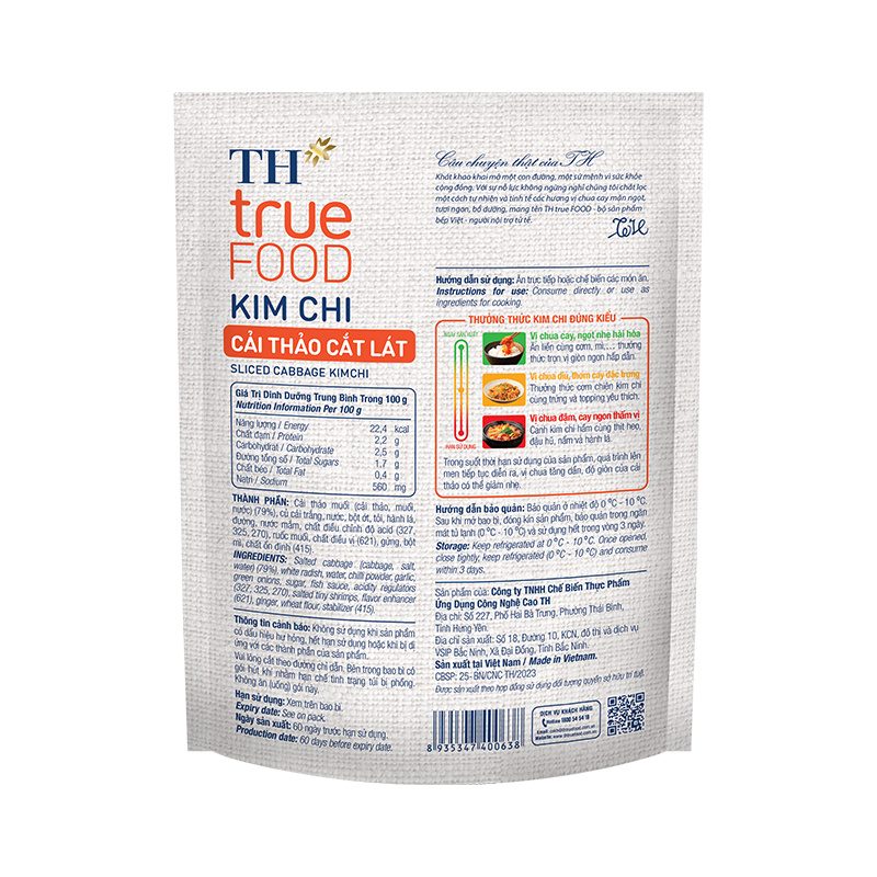 Kim Chi Cải Thảo Cắt Lát TH true FOOD 100 g ảnh 2