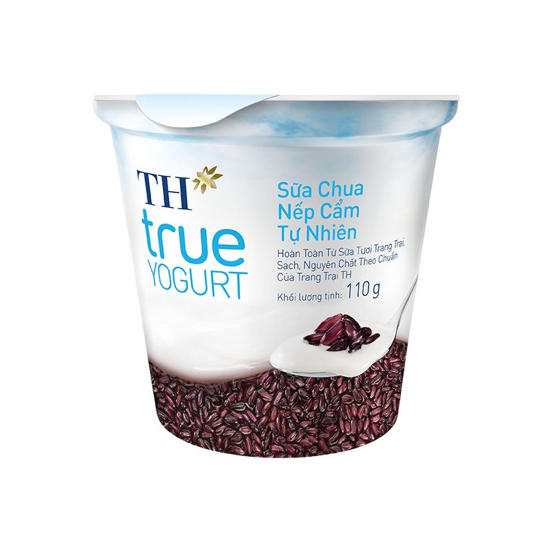 Lốc 3 Hũ Sữa Chua Nếp Cẩm Tự Nhiên TH true YOGURT 110g