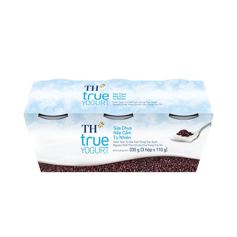 Lốc 3 Hũ Sữa Chua Nếp Cẩm Tự Nhiên TH true YOGURT 110g ảnh 2