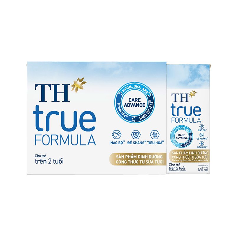 Lốc sản phẩm dinh dưỡng công thức từ sữa tươi cho trẻ từ 2 tuổi trở lên TH true FORMULA 180 ml