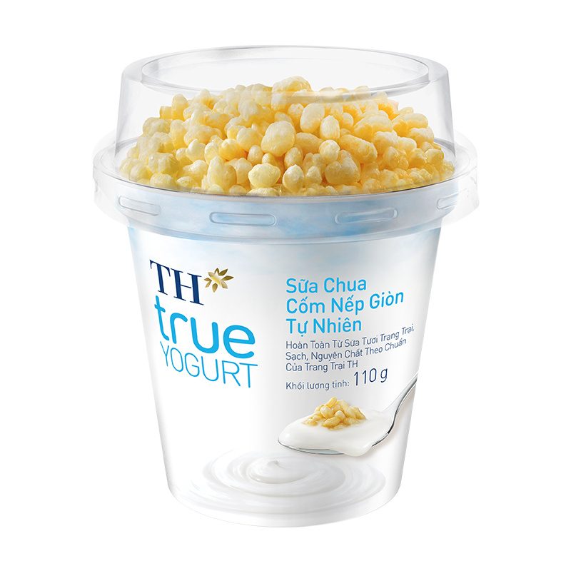 Lốc Sữa Chua Cốm Nếp Giòn Tự Nhiên TH true YOGURT