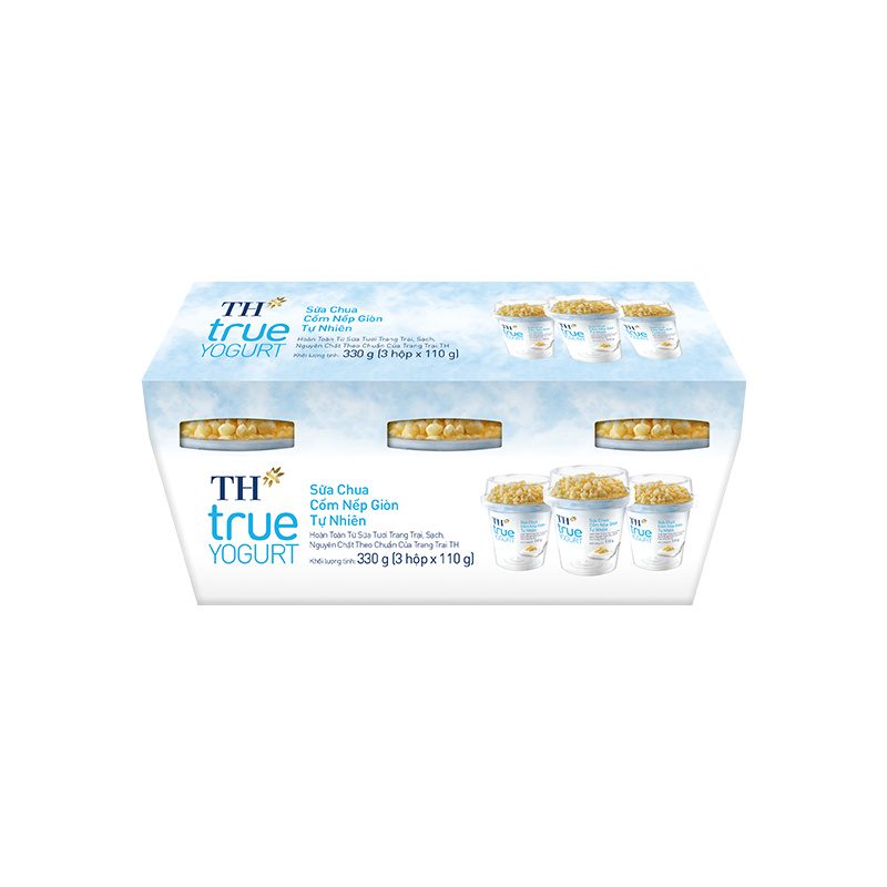 Lốc Sữa Chua Cốm Nếp Giòn Tự Nhiên TH true YOGURT ảnh 2