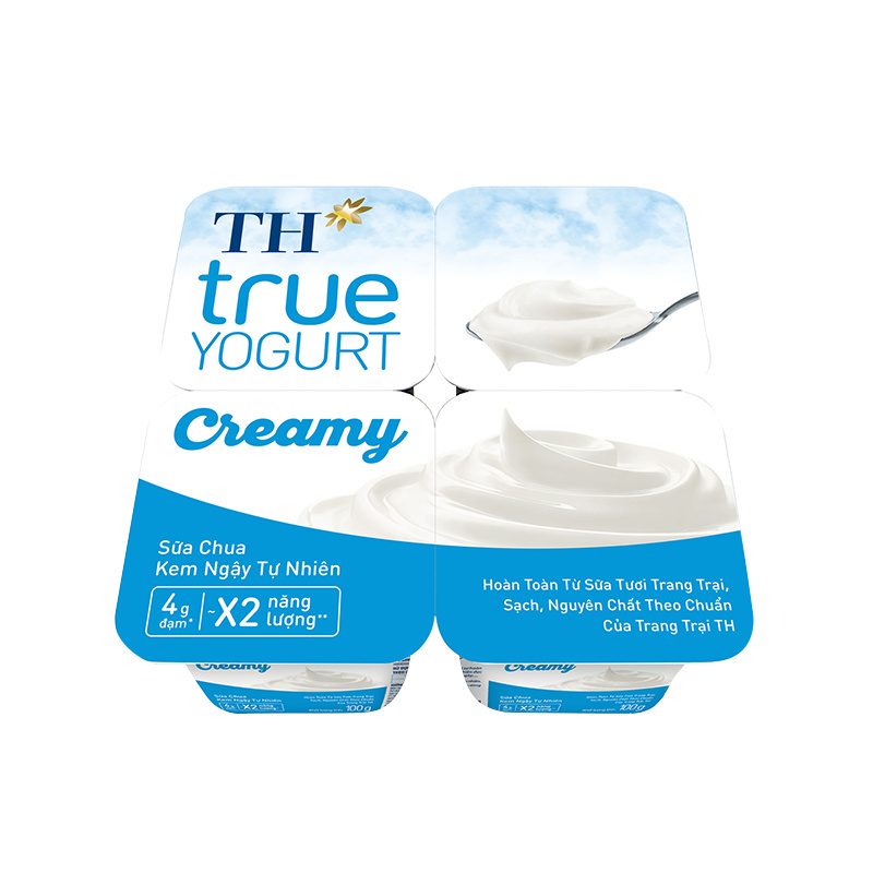 Lốc Sữa Chua Kem Ngậy Tự Nhiên TH true YOGURT Creamy 100 g