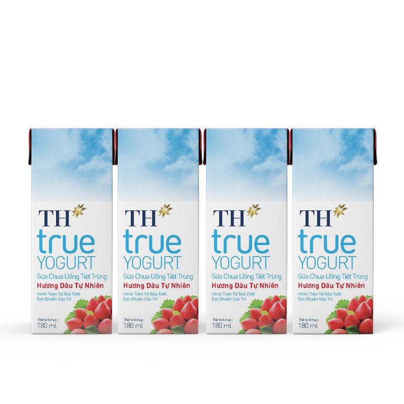 Lốc Sữa Chua Uống Tiệt Trùng Hương Dâu 180 ml ảnh 6