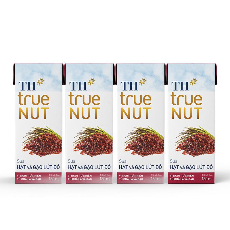 Lốc Sữa Hạt Và Gạo Lứt Đỏ TH true NUT 180 ml