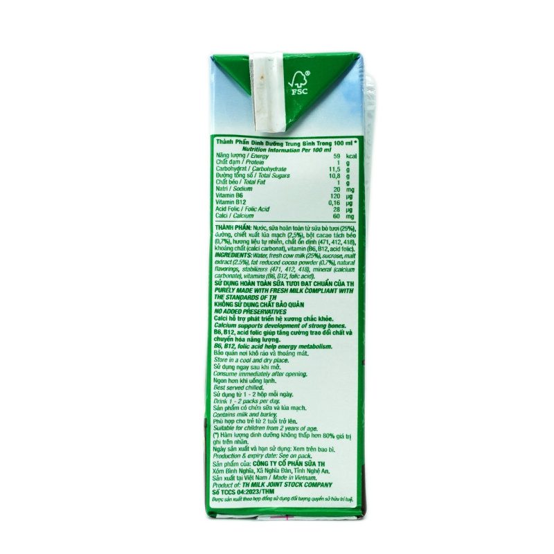 Lốc Sữa Lúa Mạch TH true CHOCOMALT MISTORI 180 ml ảnh 4