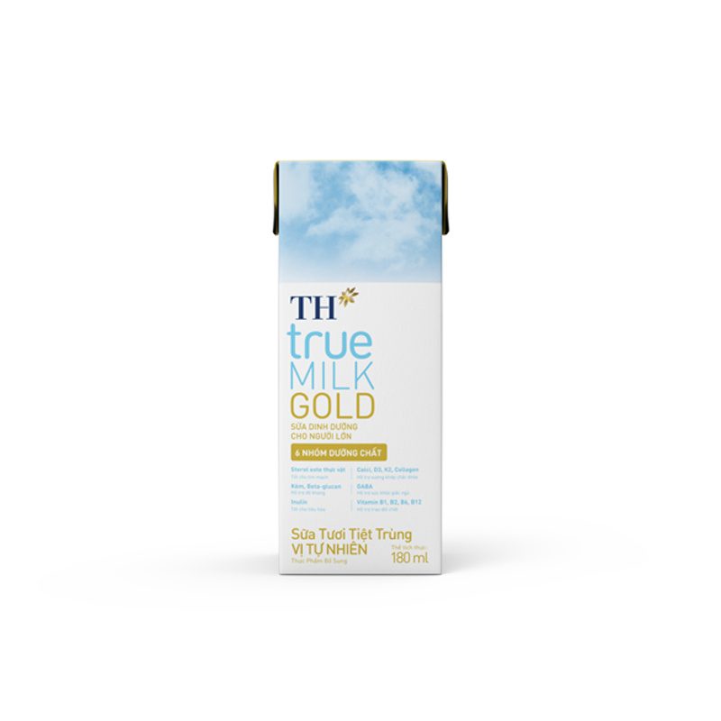 Lốc Sữa Tươi Dinh Dưỡng Dành Cho Người Lớn Tuổi TH true MILK GOLD Vị Tự Nhiên 180 ml ảnh 6