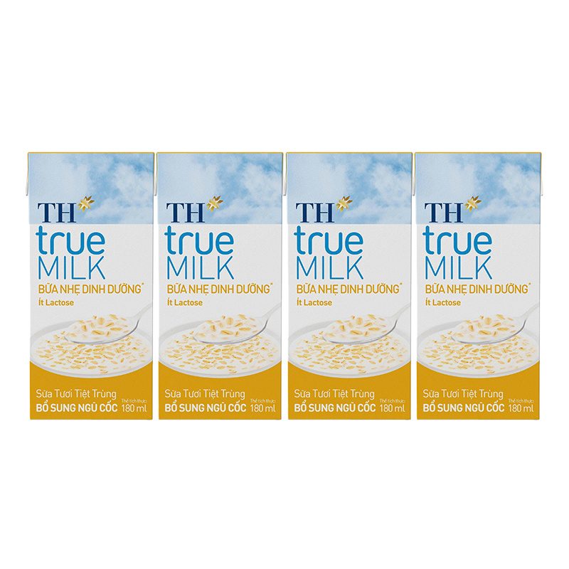 Lốc Sữa Tươi Tiệt Trùng Bổ Sung Ngũ Cốc TH true MILK 180ml ảnh 3