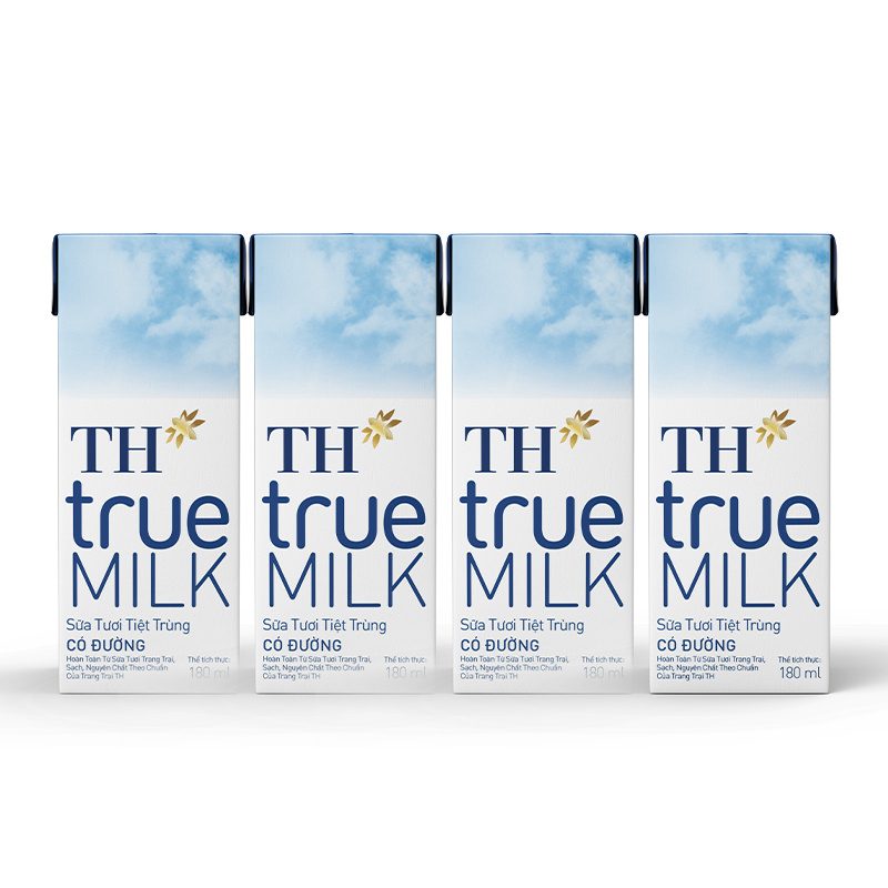 Lốc Sữa Tươi Tiệt Trùng Có Đường 180 ml