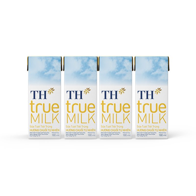 Lốc Sữa Tươi Tiệt Trùng Hương Chuối TH true MILK 180 ml ảnh 2