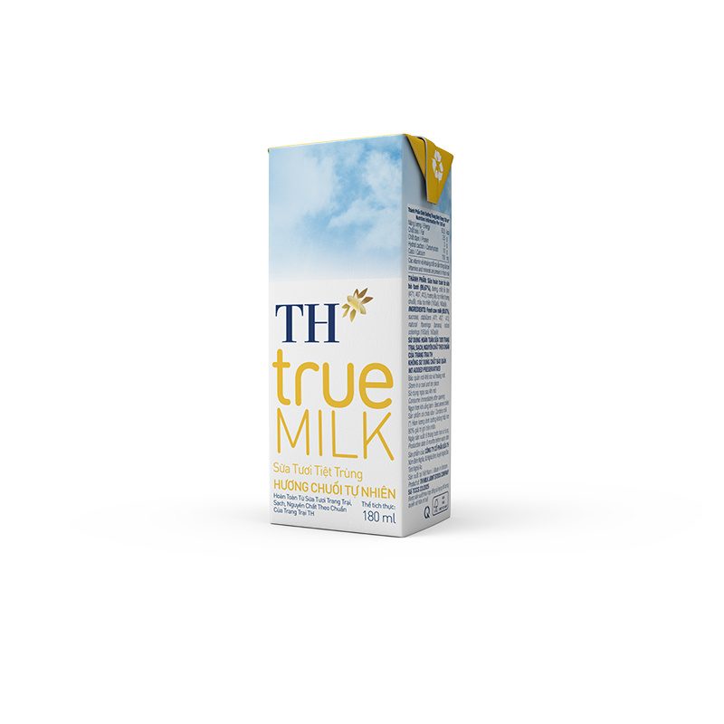 Lốc Sữa Tươi Tiệt Trùng Hương Chuối TH true MILK 180 ml ảnh 3
