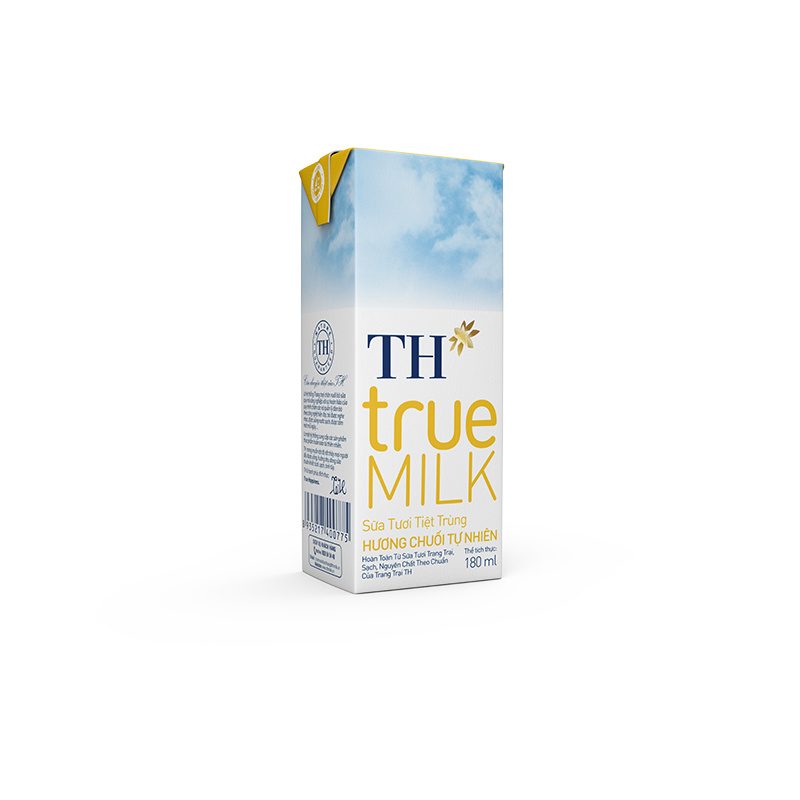 Lốc Sữa Tươi Tiệt Trùng Hương Chuối TH true MILK 180 ml ảnh 4