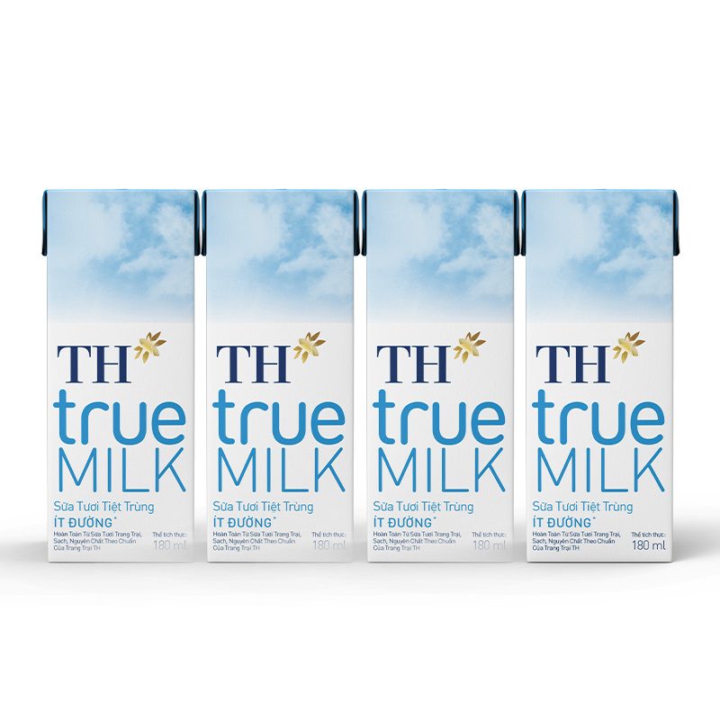 Lốc Sữa Tươi Tiệt Trùng Ít Đường 180 ml