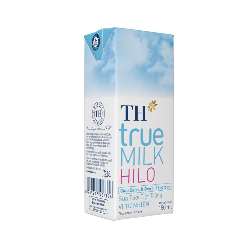 Lốc Sữa Tươi Tiệt Trùng TH true MILK HILO 180 ml