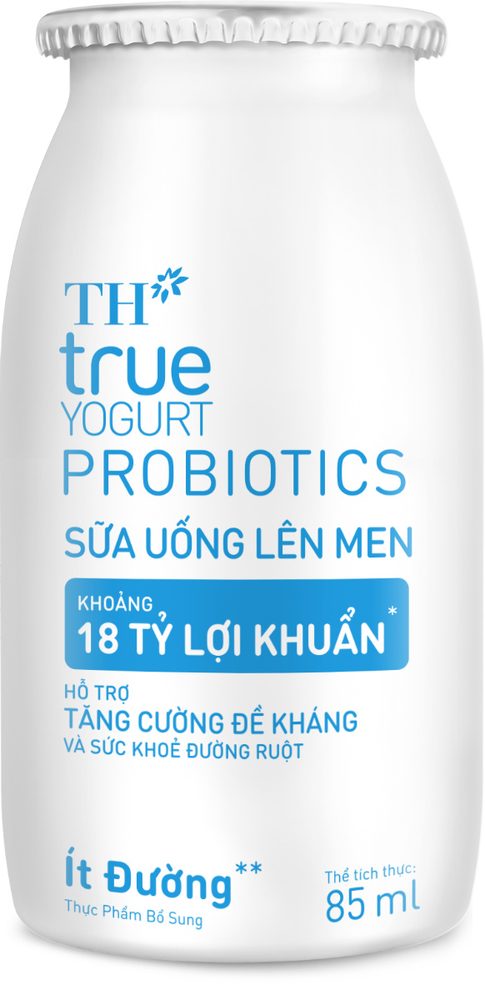 Lốc Sữa Uống Lên Men Ít Đường TH true YOGURT PROBIOTICS 85 ml ảnh 2