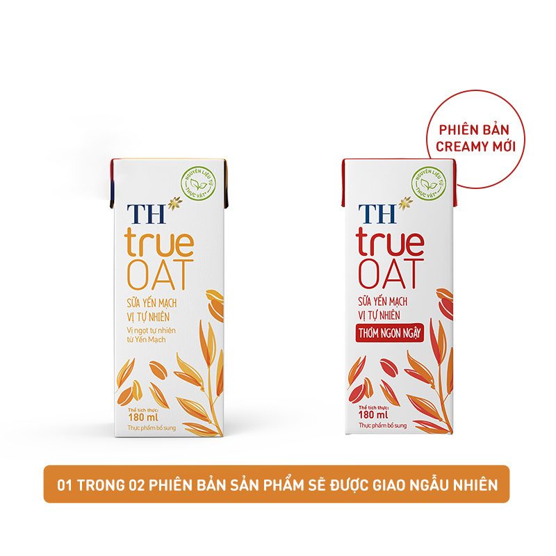 Lốc Sữa Yến Mạch Vị Tự Nhiên TH true OAT 180ml
