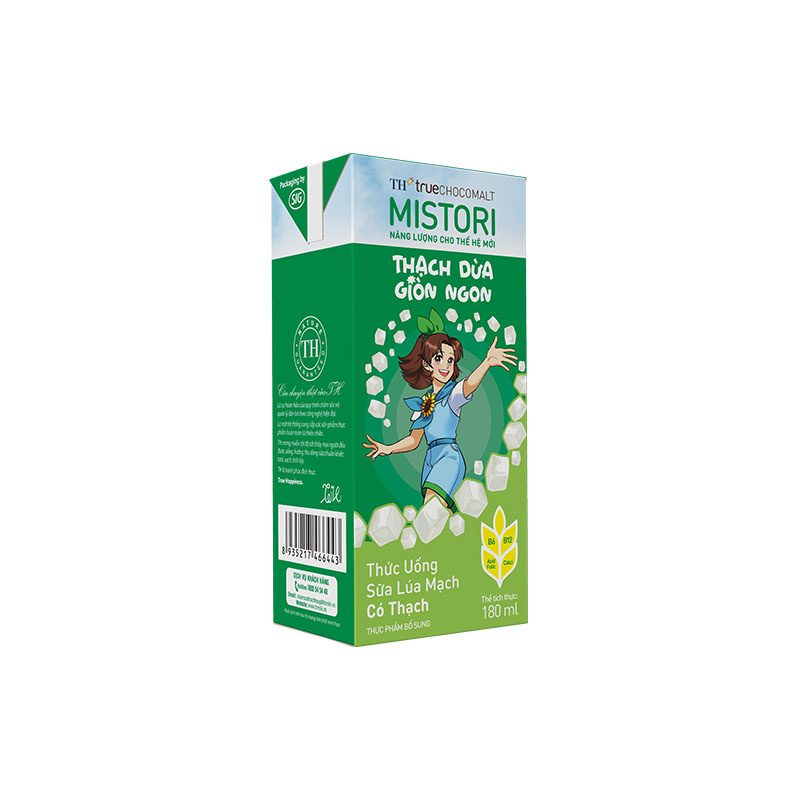 Lốc Thức uống Sữa Lúa mạch Có Thạch TH true CHOCOMALT MISTORI 180 ml ảnh 3