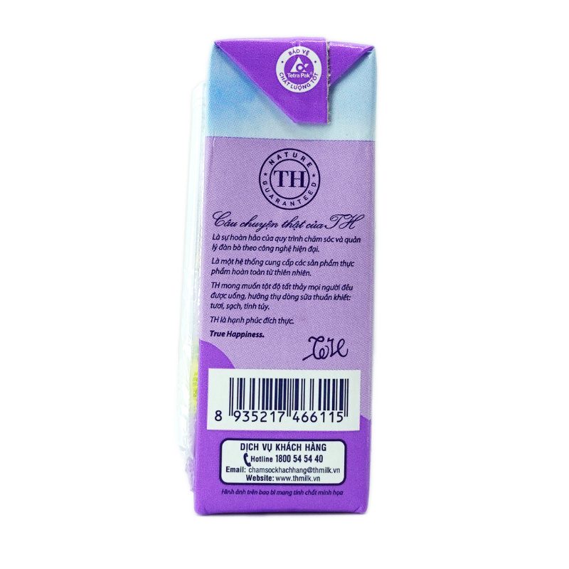 Lốc Thức uống Sữa Trái Cây Nho Tự Nhiên TH true JUICE milk MISTORI 180 ml ảnh 5