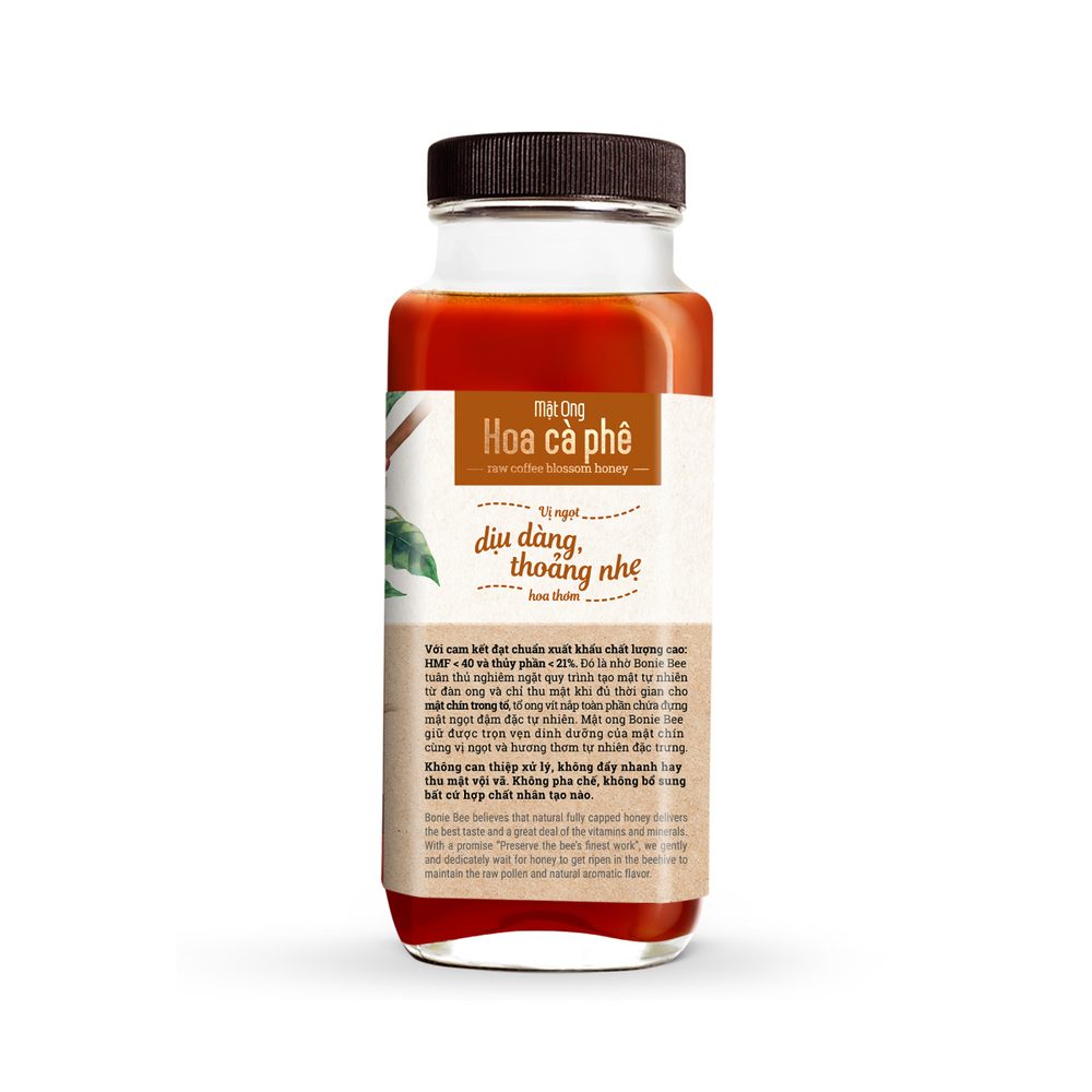 Mật ong Bonie Bee Hoa Cà Phê 300 gr ảnh 2