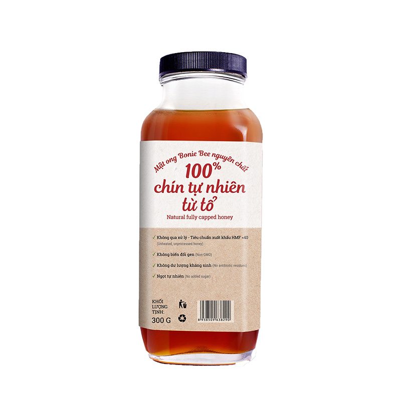 Mật ong Bonie Bee Hoa Chôm Chôm 300 gr ảnh 3