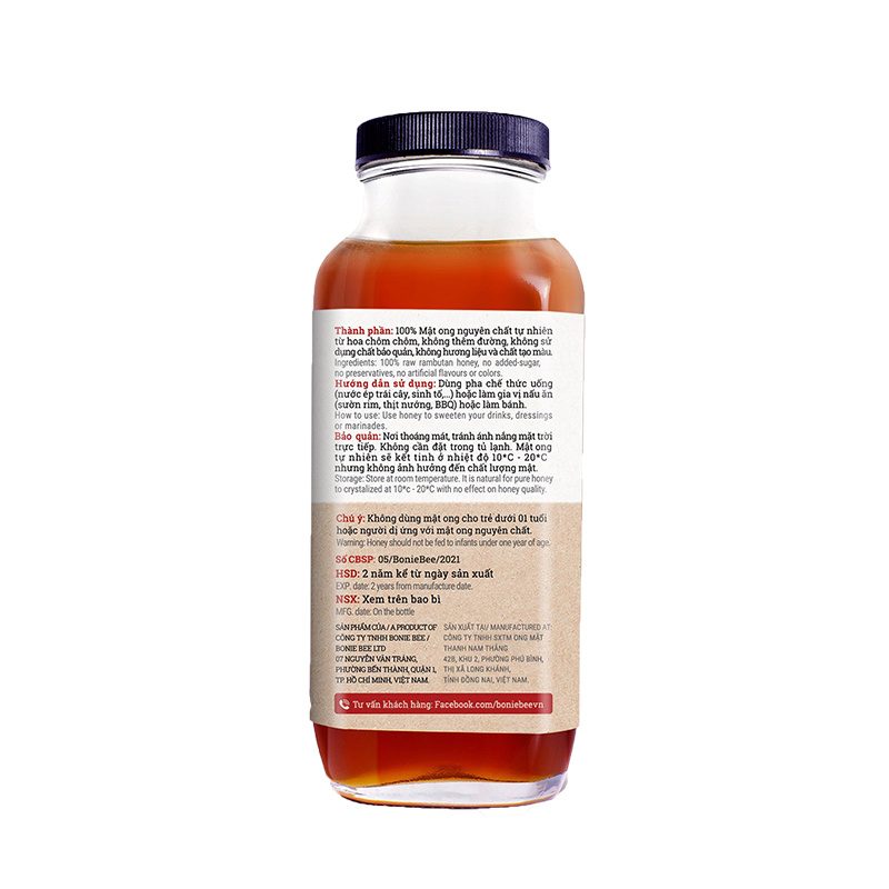 Mật ong Bonie Bee Hoa Chôm Chôm 300 gr ảnh 4