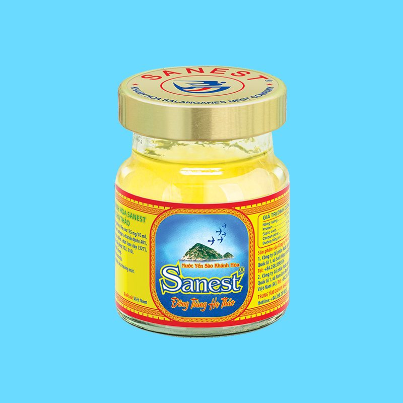 Nước yến sào Khánh Hòa Sanest đông trùng hạ thảo lọ 70ml