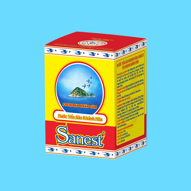 Nước yến sào Khánh Hòa Sanest Fucoidan nhân sâm lọ 70ml
