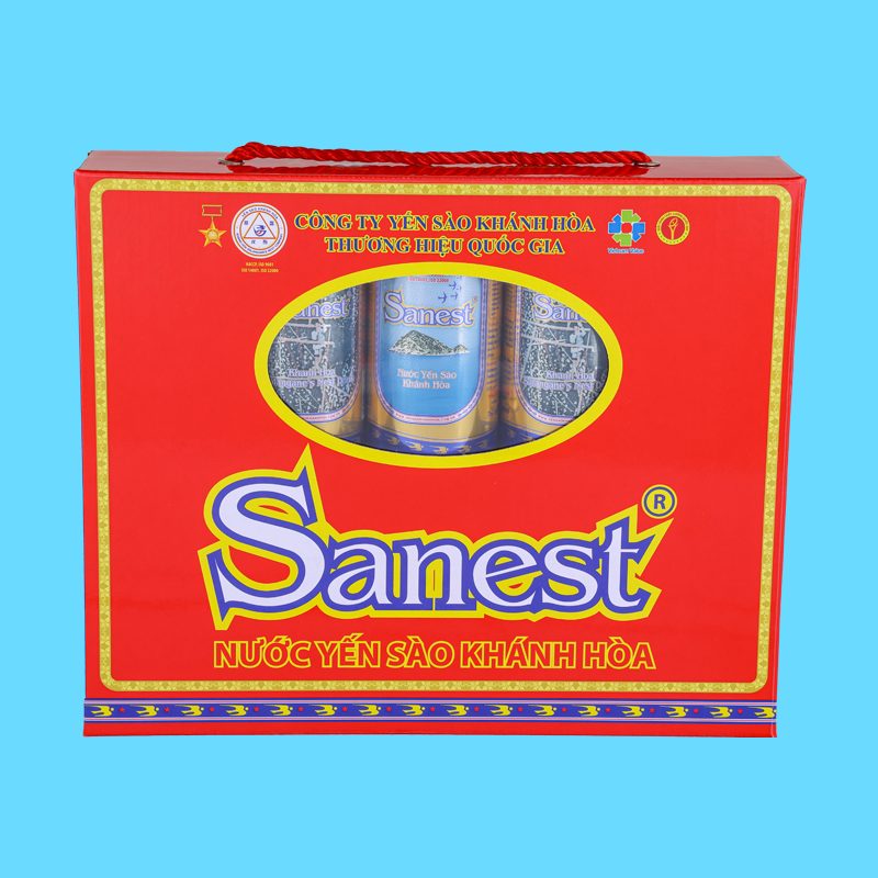 Nước yến sào Khánh Hòa Sanest hộp 10 lon 190ml