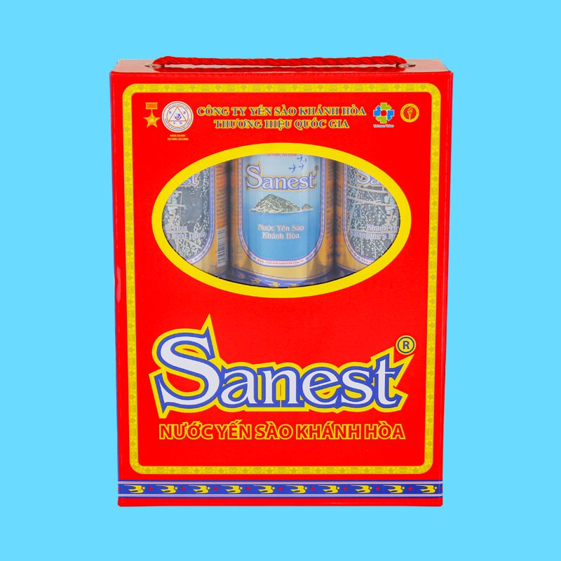 Nước yến sào Khánh Hòa Sanest hộp 6 lon 190ml