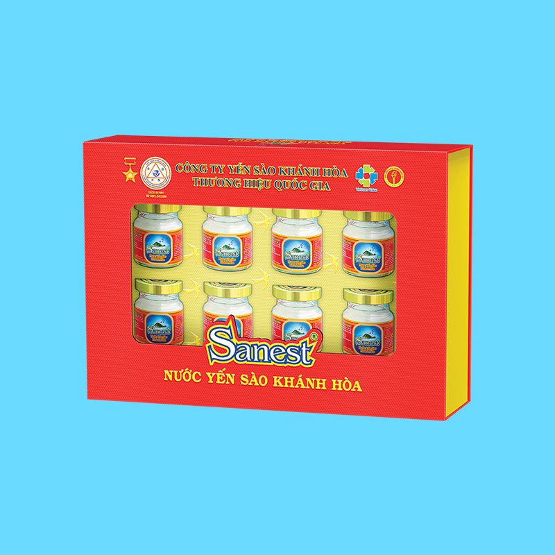 Nước yến sào Khánh Hòa Sanest hộp 8 lọ 70ml