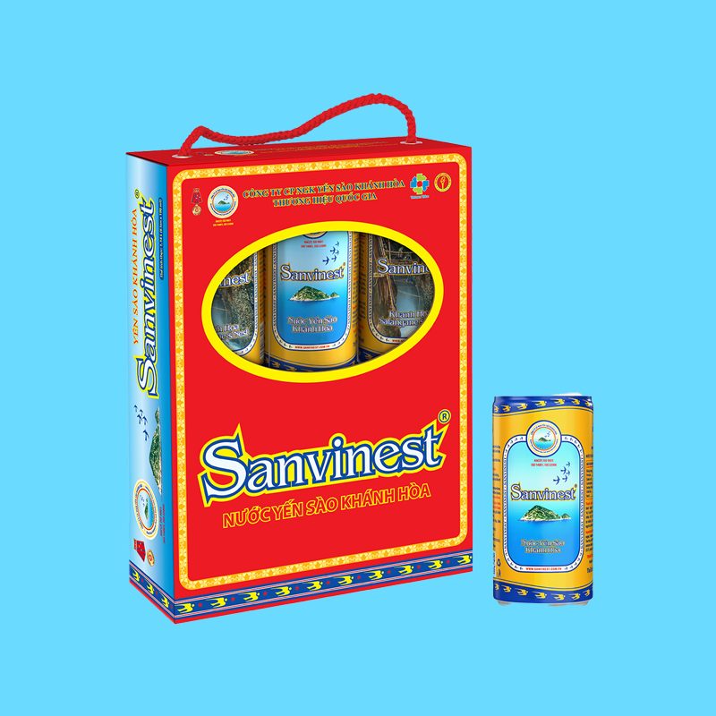 Nước yến sào Khánh Hòa Sanvinest hộp 6 lon 190ml