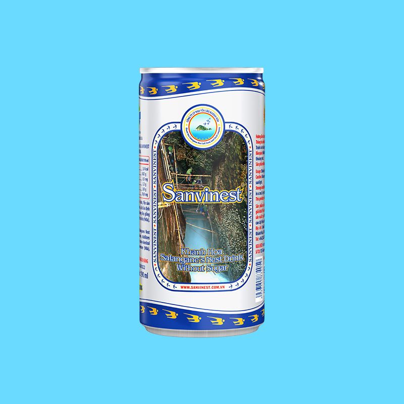 Nước yến sào Khánh Hòa Sanvinest không đường lon 190ml