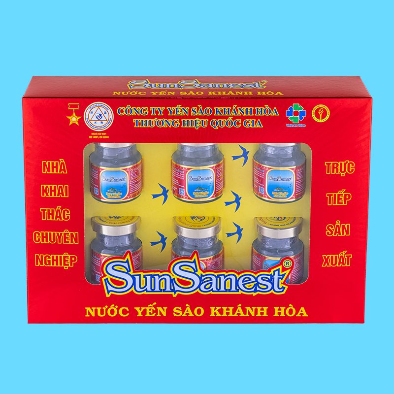 Nước yến sào Khánh Hòa SunSanest hộp 6 lọ 70ml