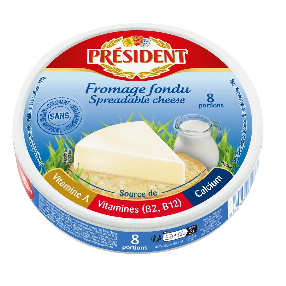 Phô mai phết chế biến Président 50% Chất Béo