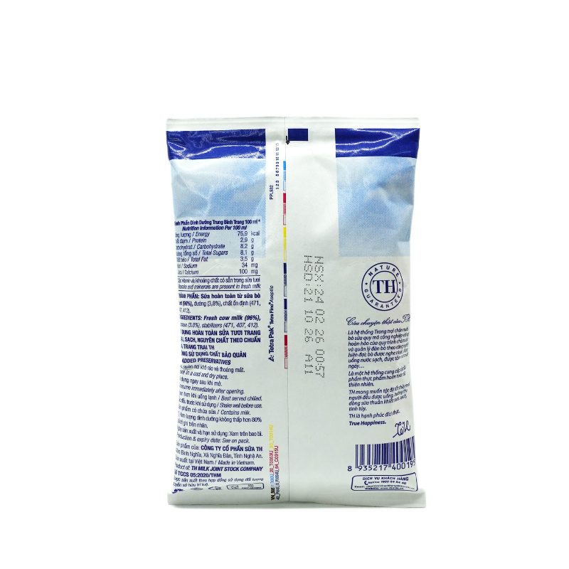 Sữa Tươi Sạch Có Đường Bịch Giấy 220 ml ảnh 2