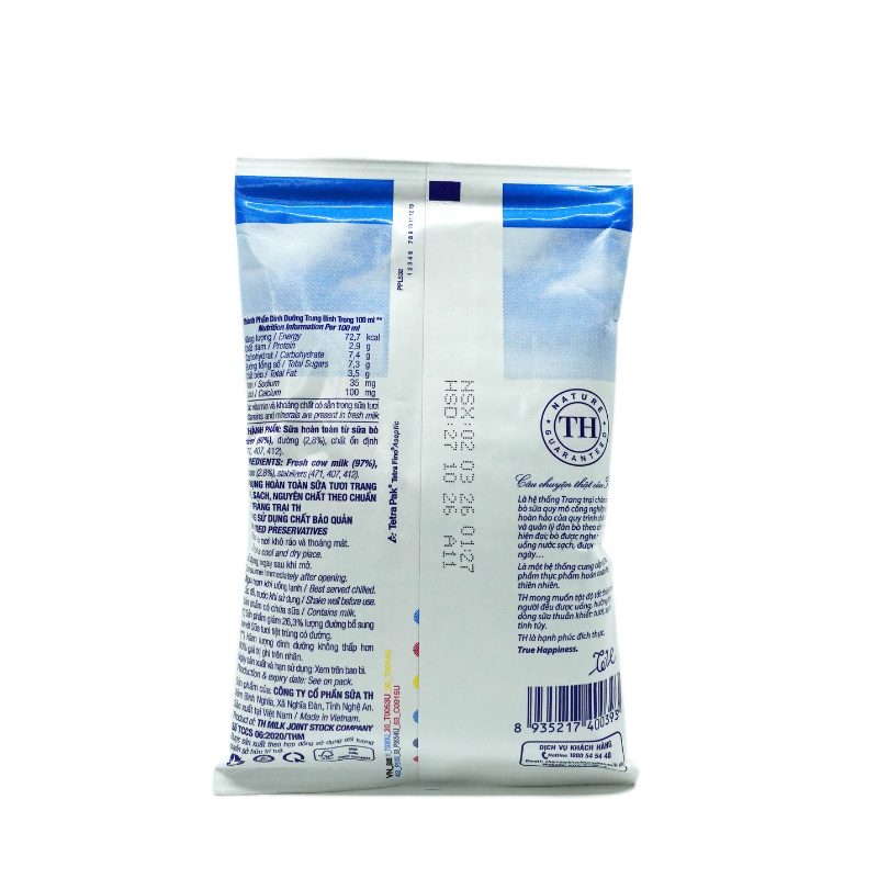 Sữa Tươi Sạch Ít Đường Bịch Giấy 220 ml ảnh 2