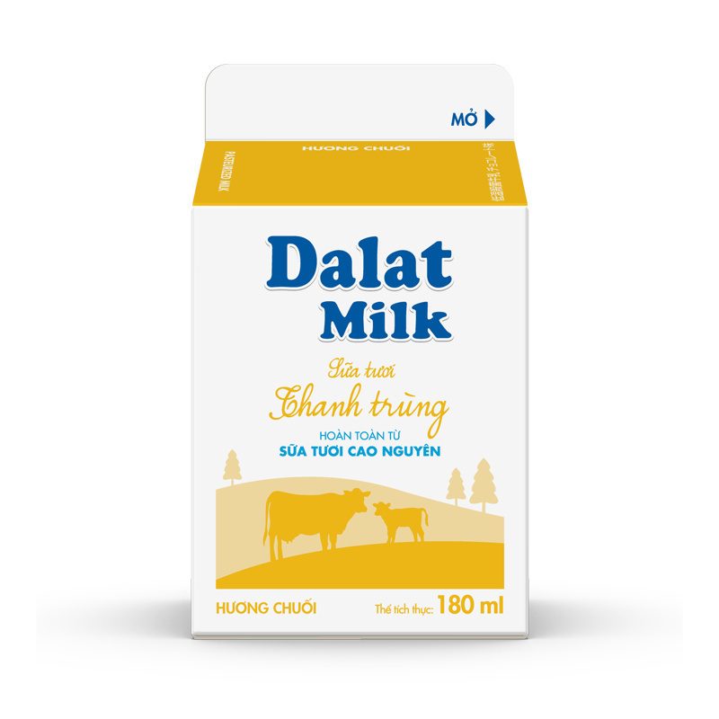 Sữa Tươi Thanh Trùng Hương Chuối 180 ml