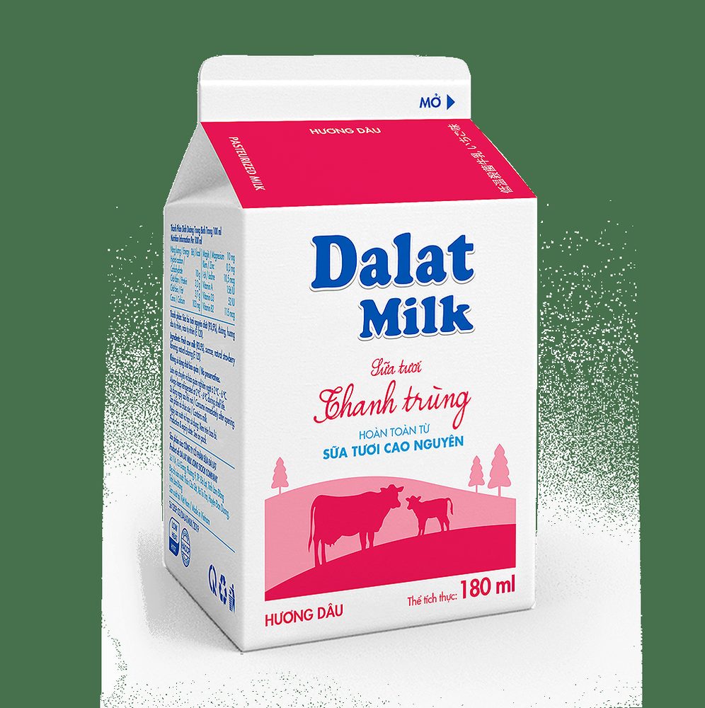 Sữa Tươi Thanh Trùng Hương Dâu 180ml ảnh 3