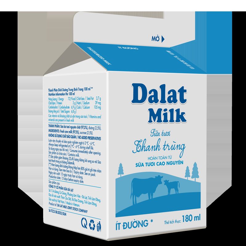 Sữa Tươi Thanh Trùng Ít Đường 180 ml ảnh 5